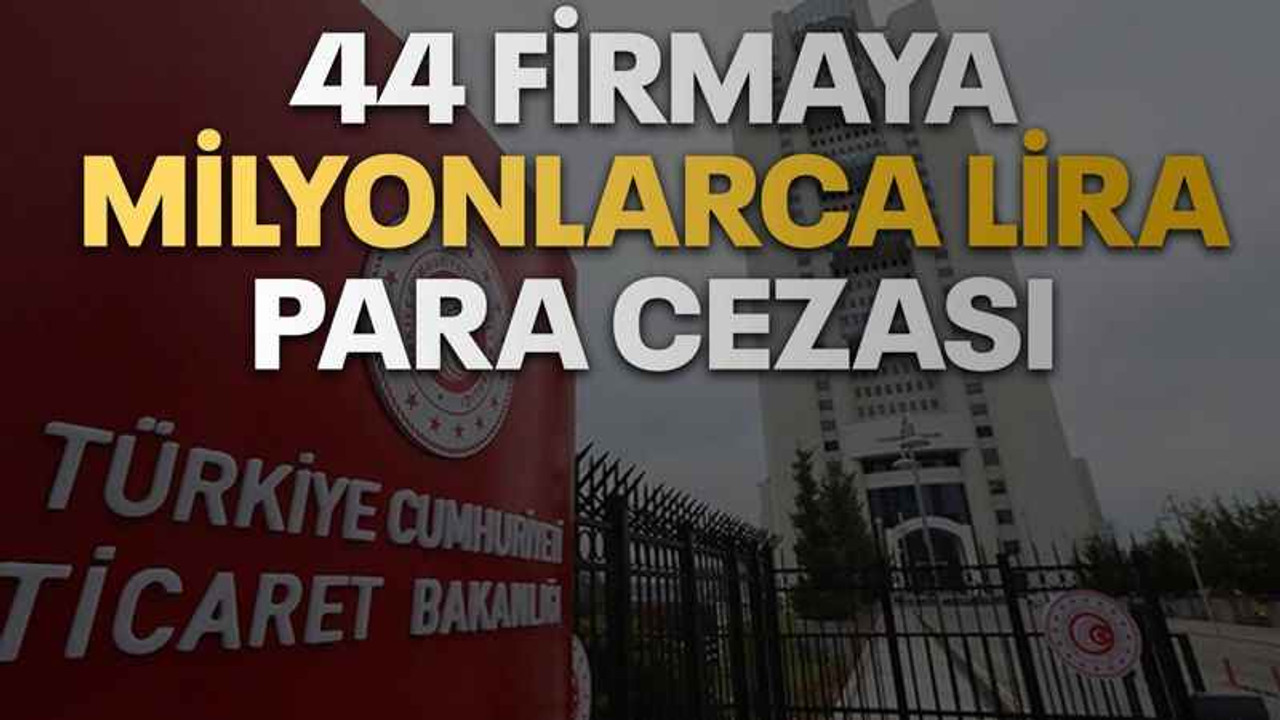 44 Firmaya Milyonlarca lira para cezası